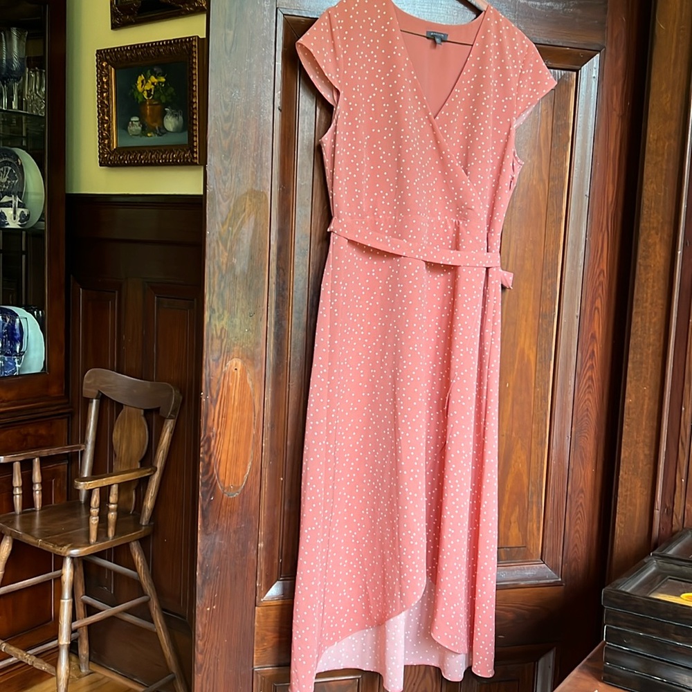Madison high low faux wrap dress. Sz XL